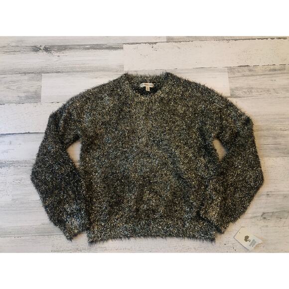 Girls Tucker + Tate Metallic Gold Sweatshirt NWT sz XL 14/16 - Picture 1 of 2
